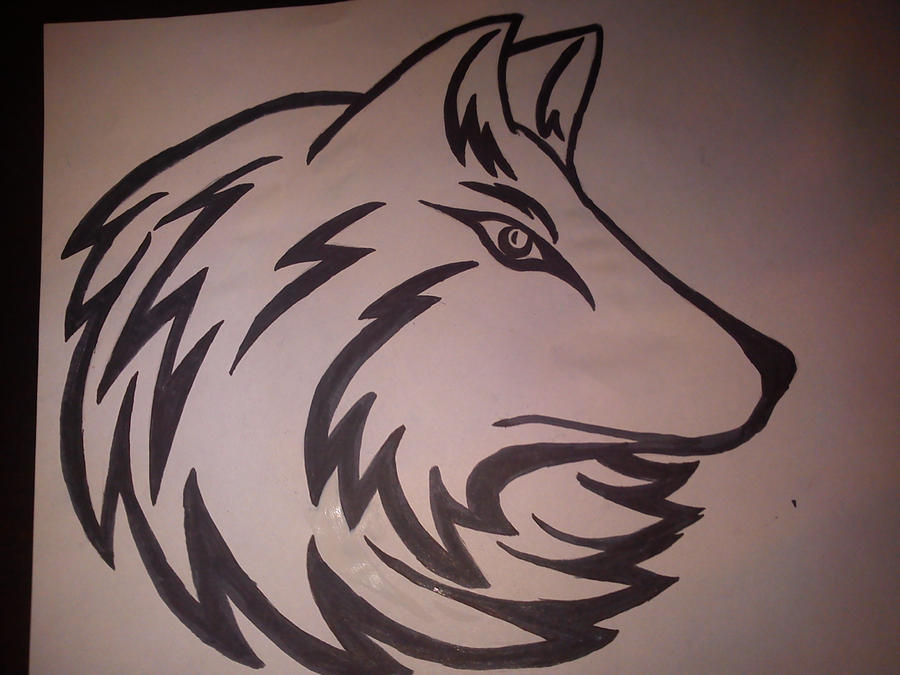 wolf head tattoo. Wolf Head Tattoo Design by