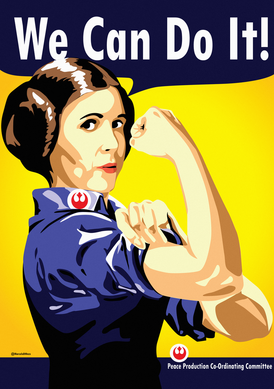 Princess Leia as Rosie the Riveter #illustration #geeky #feminism