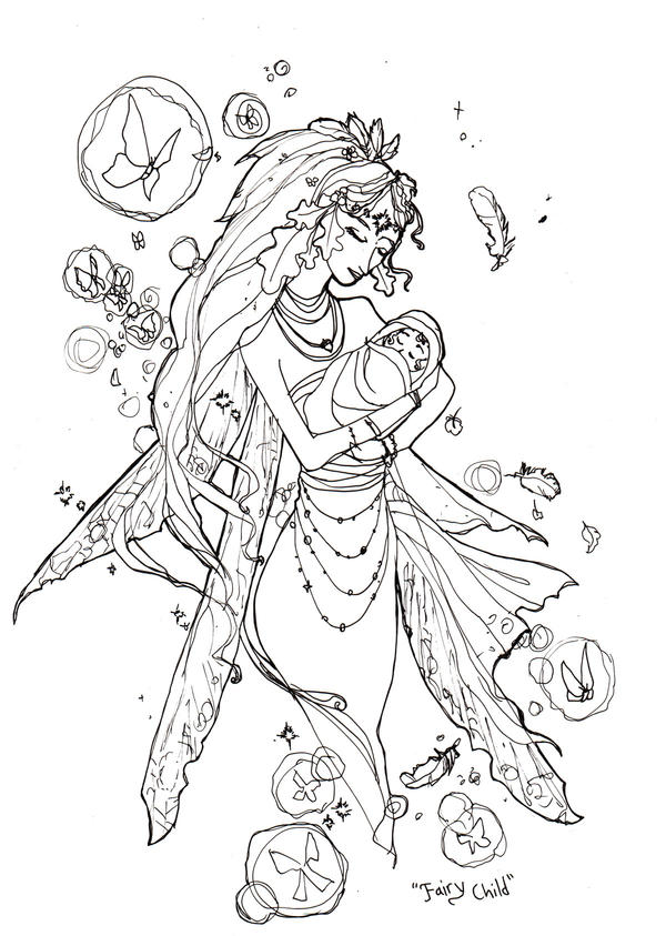 fairy child coloring pages - photo #43
