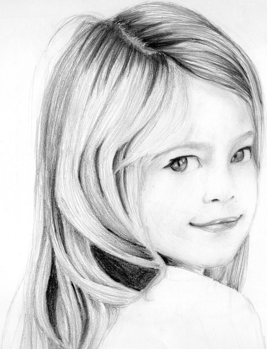 Portrait pencil drawing of a young girl by neeshma on DeviantArt