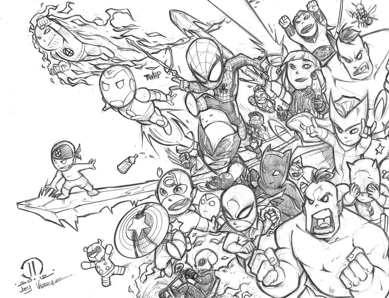 baby avengers coloring pages - photo #2
