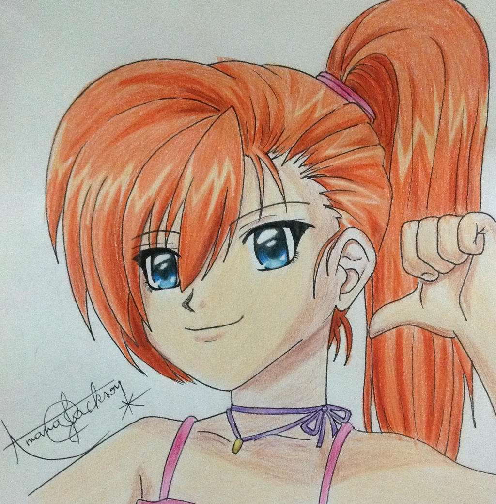 Anime girl drawing with colored pencils by Amana-Jackson on DeviantArt