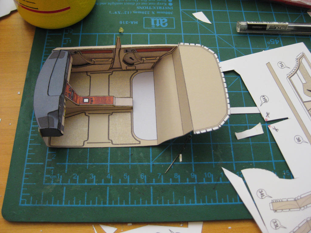 Mercedes Benz W124 Paper Interior (in process) by SulikGT on ...