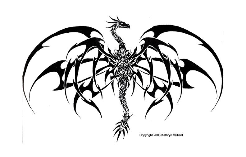 Tribal Dragon Tattoo by ValliantCreations on deviantART
