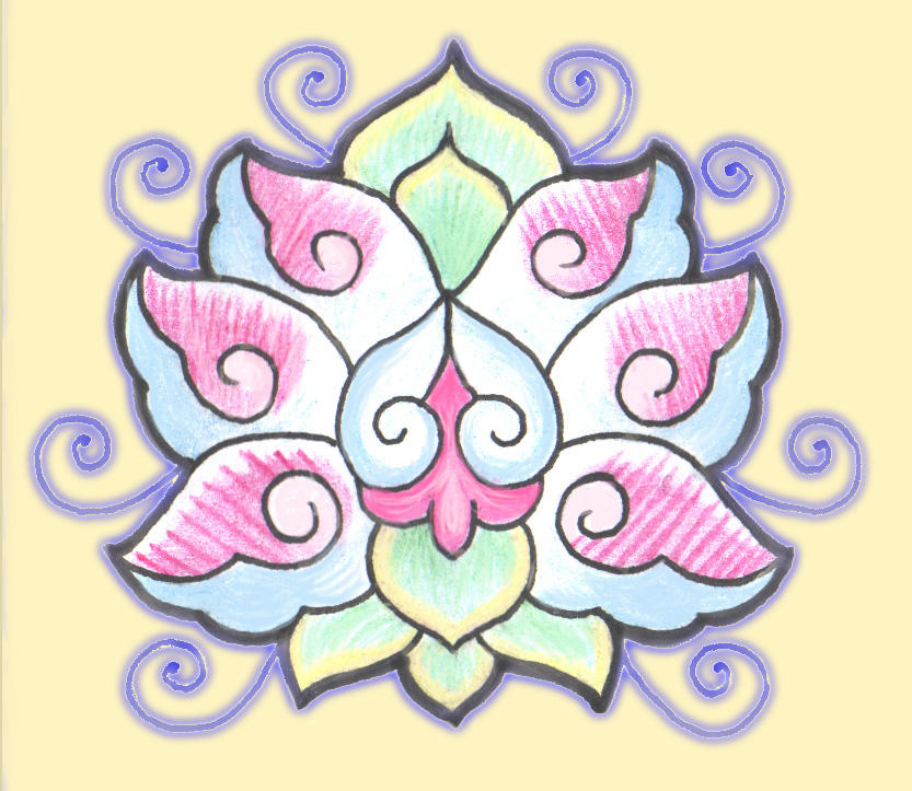 Lotus Colour Sketch | Flower Tattoo