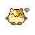 hammie with floting heart
