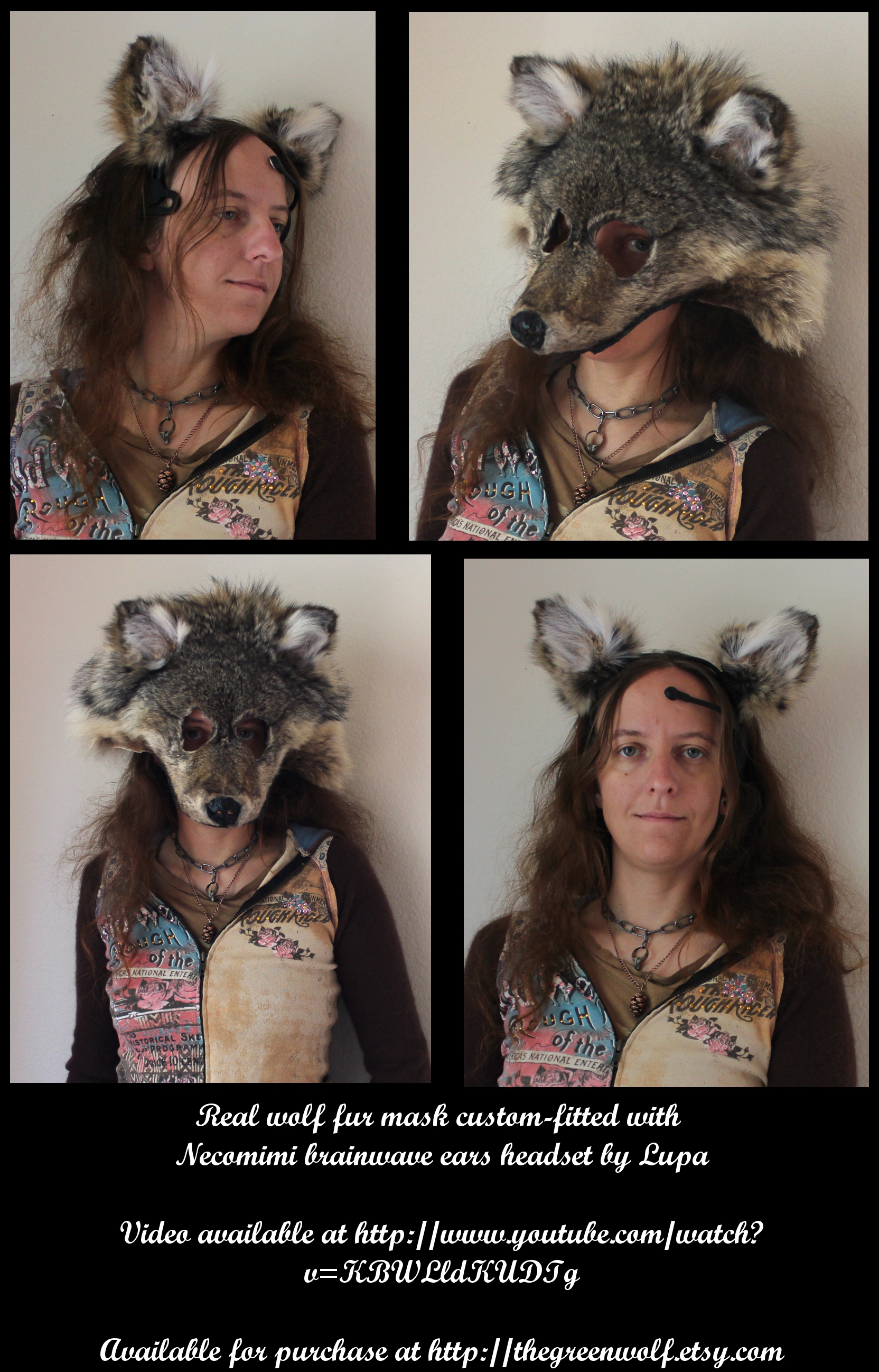 Wolf mask with moving Necomimi ears by lupagreenwolf on DeviantArt