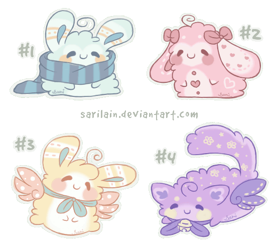 [CLOSED] Fluffbits #1 - #4 by Sarilain