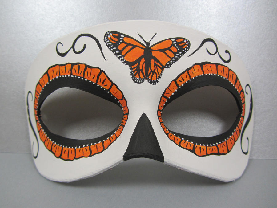 day of the dead monarch mask by maskedzone d5h0wzo