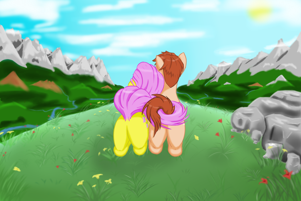 white_cloud_and_fluttershy_by_zonalar-d65mn8u.png
