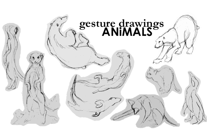 Animal Gesture Drawings by becsketch on DeviantArt
