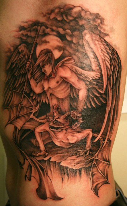 Angel Vs Demon By Phedre1985 D3ah1gdjpg Tattoo - TattoosKid