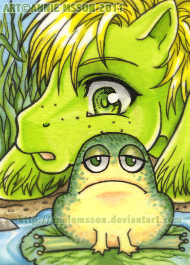 [Obrázek: aceo_baby_leaper_and_the_frog_by_anniemsson-d3vwtgs.jpg]