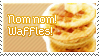 Nom nom! Waffles! -stamp- by MsPastel
