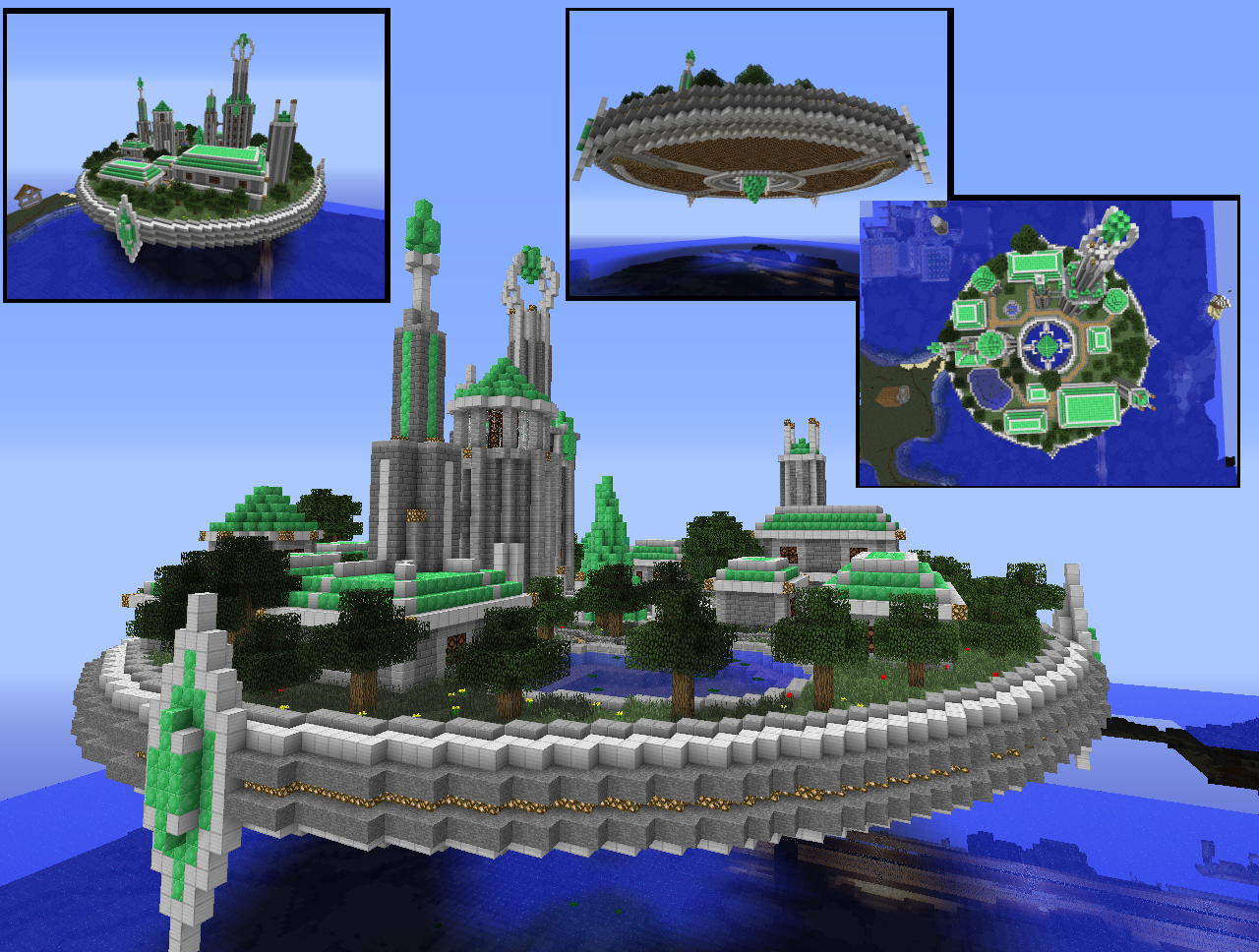Minecraft - Flying City by Virenth on DeviantArt
