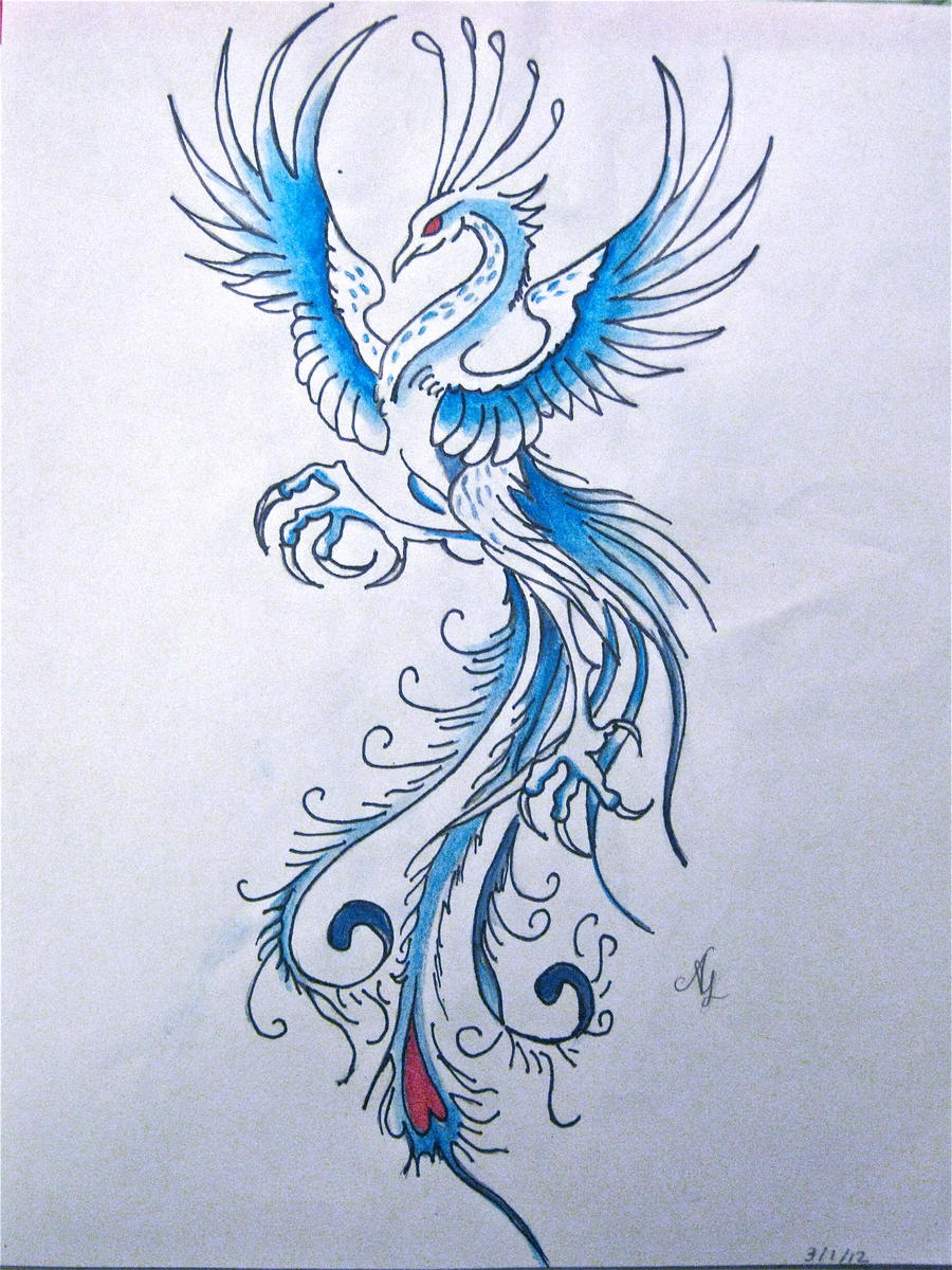 blue phoenix by kukiko12 d4yr0ut