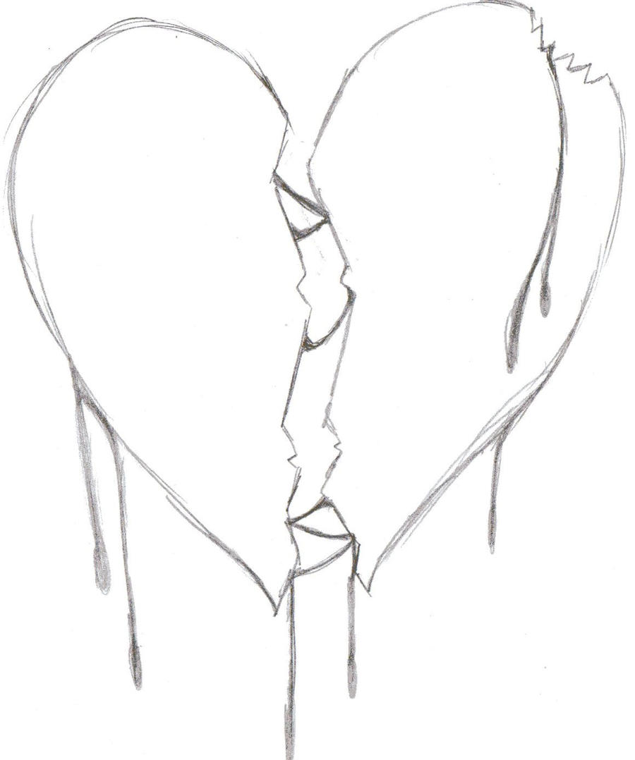 Broken Heart Girl Coloring Pages